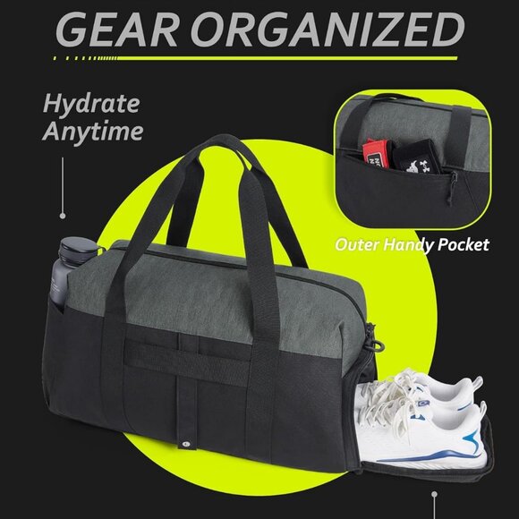 Gym Bags for Men Women, Foldable Travel Duffle Bag, Lightweight Weekender Duffel - Picture 4 of 8